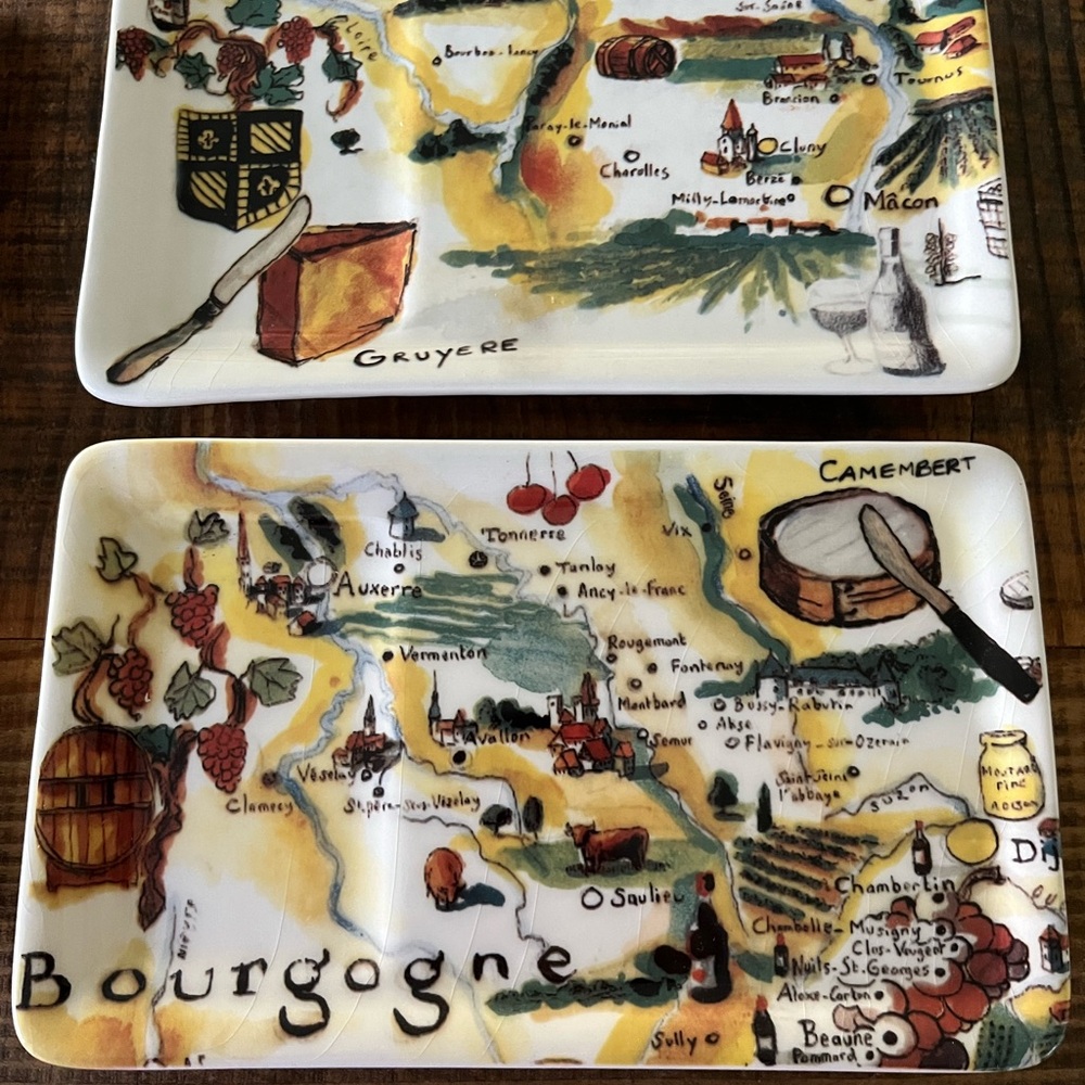Rare Williams Sonoma Marc Lacaze Tuscan Appetizer Plates